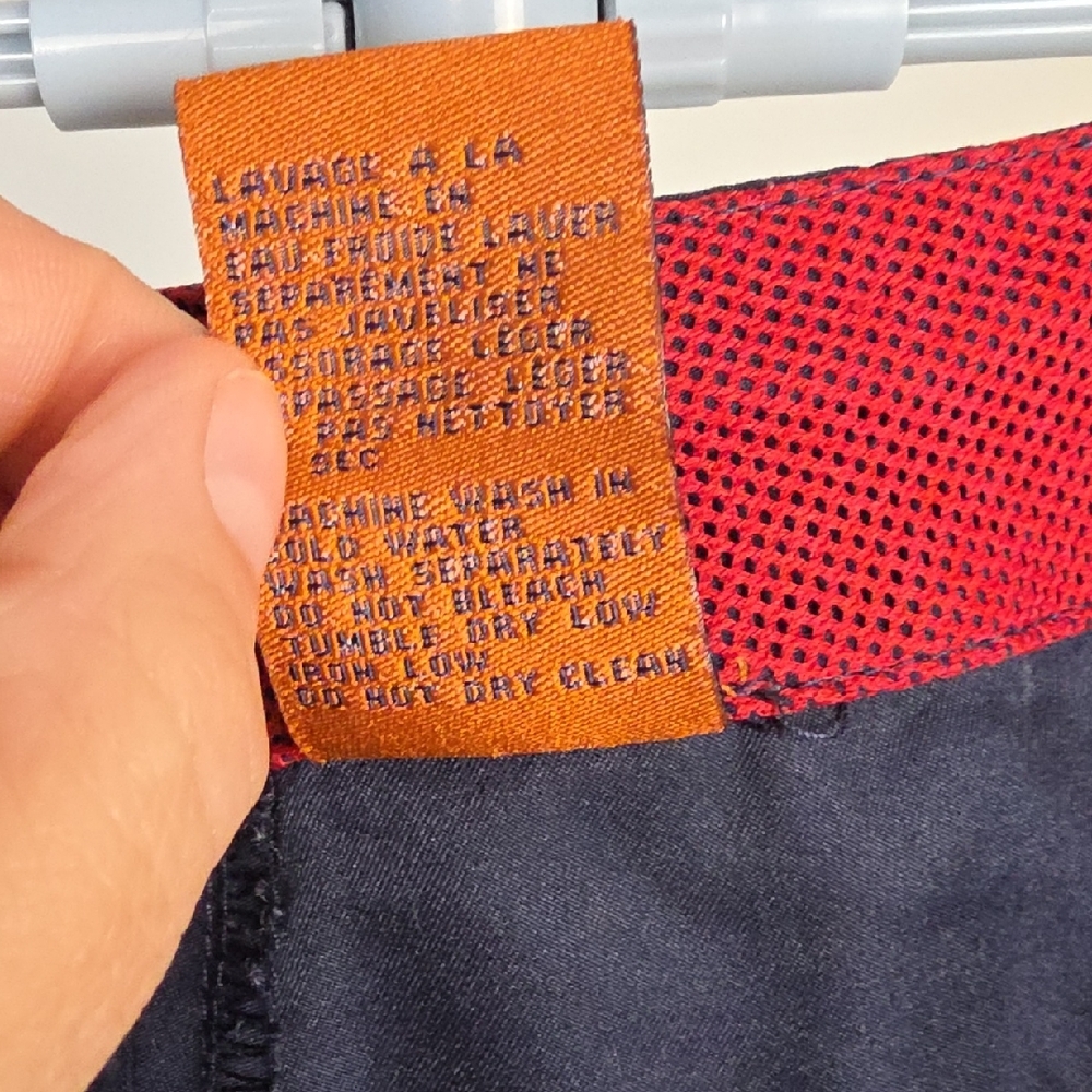 Vintage POINT ZÉRO Convertible Skirt – Navy Blue & Red Accents (Nicole Benisti) - Picture 9 of 10